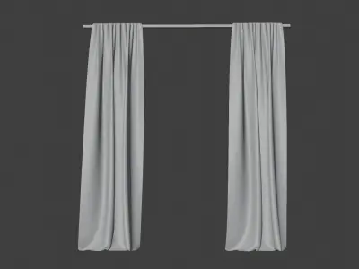 Curtains Green 3D model