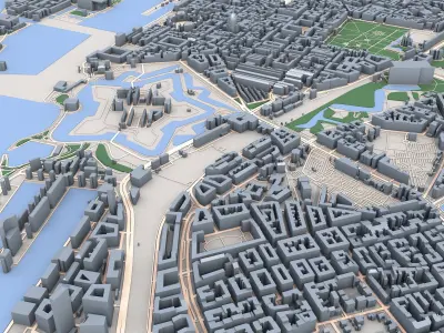 Copenhagen City Denmark 3D model