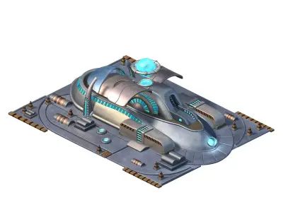 Sci Fi Building-Government Center 01 3D model