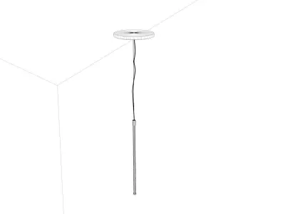 Fluorescent pendant light Free low-poly 3D model