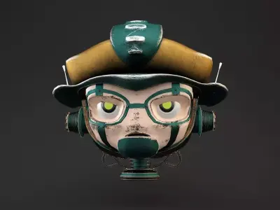 Mini Robot Head V2 3D model