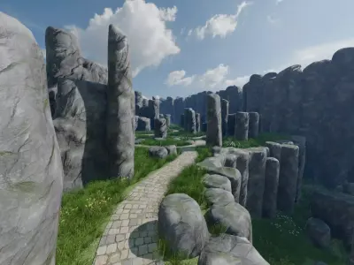 Rocky Garden Paths 3D model