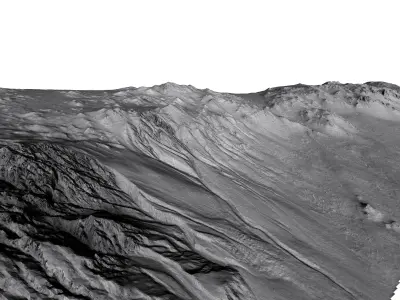 MARS VR - Light-Toned Gully Deposits in Hale Crater 3D model