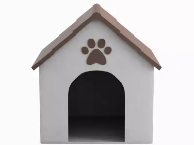 Dog House Set Low-poly 3D model
