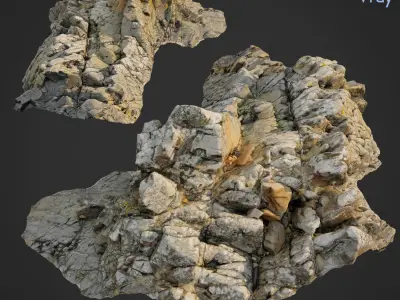 Cliff pack C bundle 3D model
