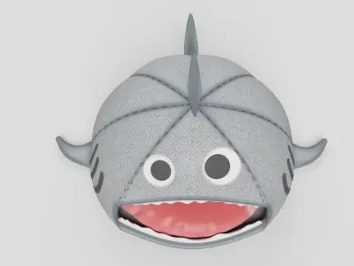cat bed shark design 3D model