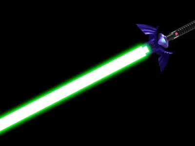 Lightsaber Master Sword  Low-poly 3D model