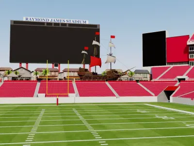 Raymond James Stadium - Tampa - Florida USA 3D model