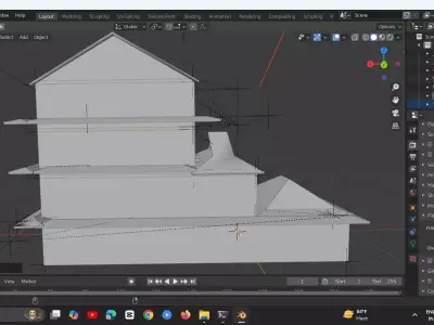 Super Lowpoly Traditional House Complex Low-poly 3D model