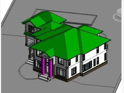 Exterior Interior Home Revit 3D model