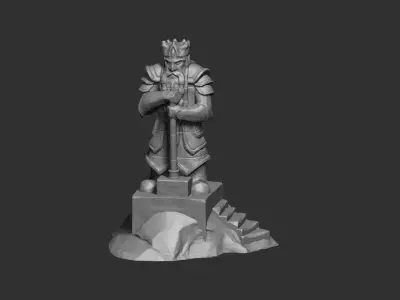 Dwarven Statue Modular  3D print model