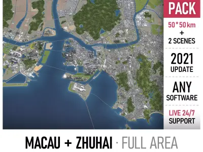 Zhuhai Low-poly 3D model