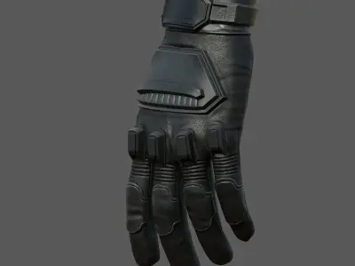 Gloves Sci-fi military fantasy cyborg armor develop  Low-poly 3D model