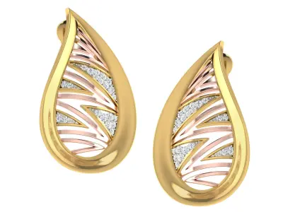 Women Pendant Earring Sets 3dm STL OBJ FBX Renders Details 3D print model 15