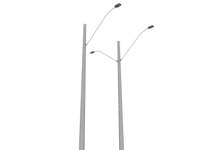 Concrete Lamp Post - Light Pole - Street Light - Group 03 3D model