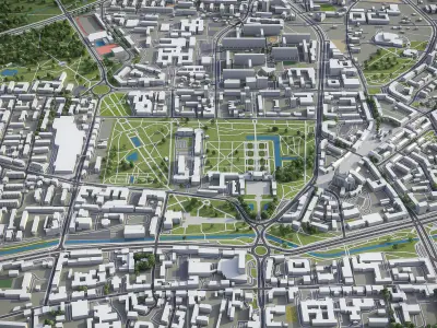 Bialystok - City 3D Model Low-poly 3D model
