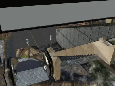 Station-Steps escalator 3D model