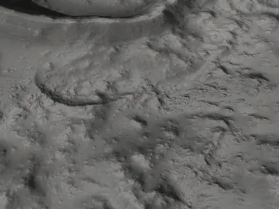 Large-Scale Moon Environment - Craters Low-poly 3D model