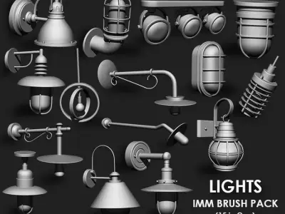 Lights IMM Brush Pack 15 in One 3D model