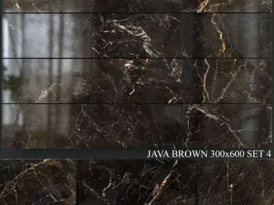 Yurtbay Seramik Java Brown 300x600 Set 4 3D model