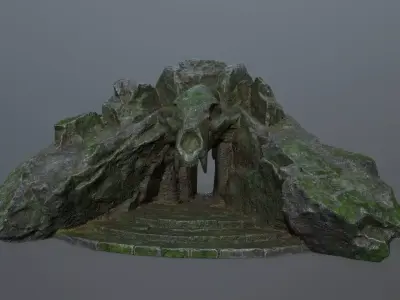 Skull Gate 2 Low-poly 3D model