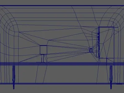 Samung Crystal UHD Low-poly 3D model