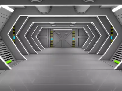 Sci Fi Corridor 3D model 157