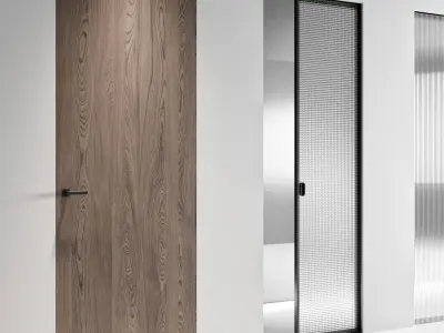 Glasitalia set modern sliding glass doors 3D model