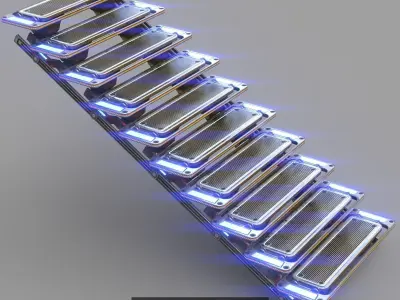 Cyberpunk  architectural - construction - sci fi  collection 3D Model Pack