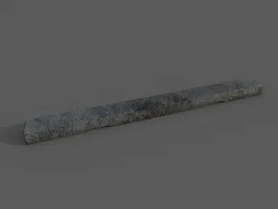 Concrete Barrier Type 4 Low-poly 3D model