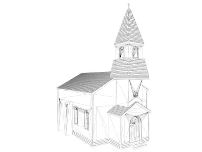 Small ancient church 3D model