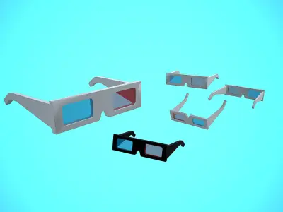 GLASSES 05 - CARTOON STYLIZED Low-poly 3D model