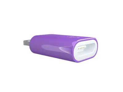 Lightning to Micro USB Converter v1 006 Low-poly 3D model