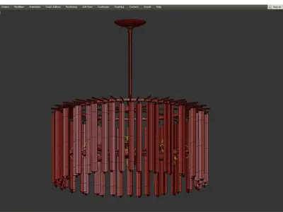 NESSA ROUND CHANDELIER Low-poly 3D model