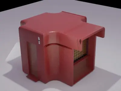 Low poly Mini market kiosk  Low-poly 3D model