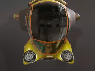 Sci fi Helmet 2 Low-poly 3D model