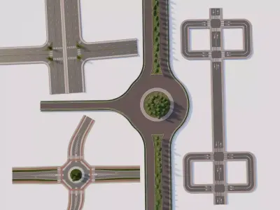 Road Pack - Extended-City Roads 3D model get