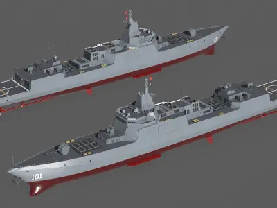  Type-055s Naval Destroyer Ship 