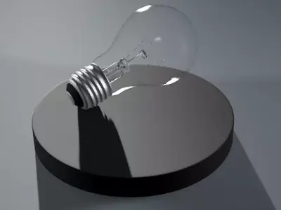 lightbulb light bulb on plate Free 3D model