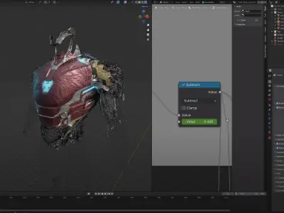 Iron Man Mark 85 3d Model With Nano Tech Simulation 3D model