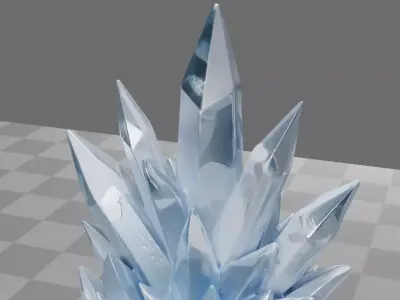 Fantasy Ice Crystal Throne 3D model