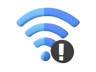 Wifi Problem Symbol v1 013 Low-poly 3D model