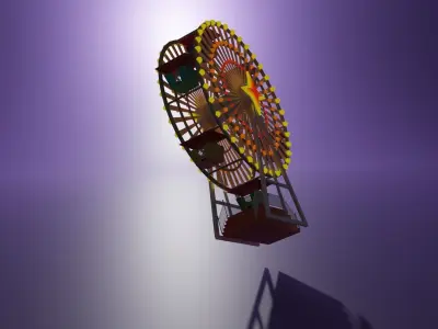 Cartoon Ferris Wheel 3D model