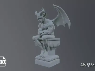 devil statue 3D model