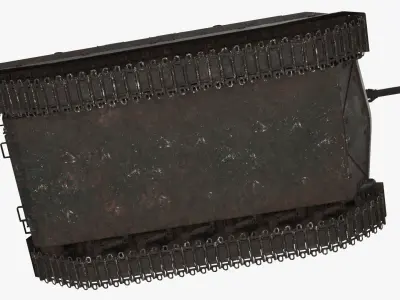  Combat Tank with Dual Armament and Sensor Systems Green Rust Rigged 