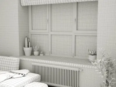 Scandinavian style room 3D model