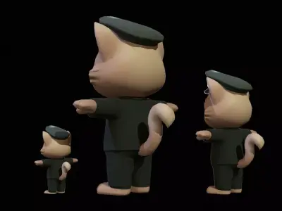 Cat6Pack3 Low-poly 3D model