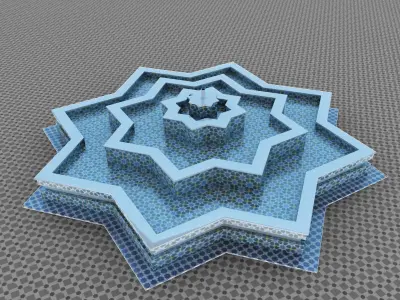 Traditional Moroccan Fountain  3D model