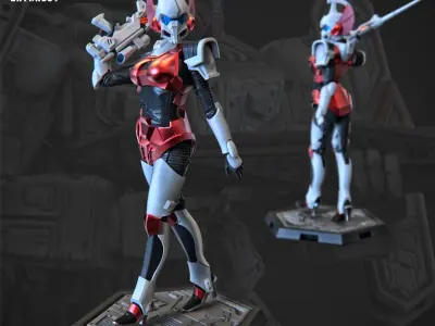 Swan Helmet Pilot Girl 3D Printable 100mm 3D print model