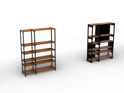 Bookcase modern japanese 3D model